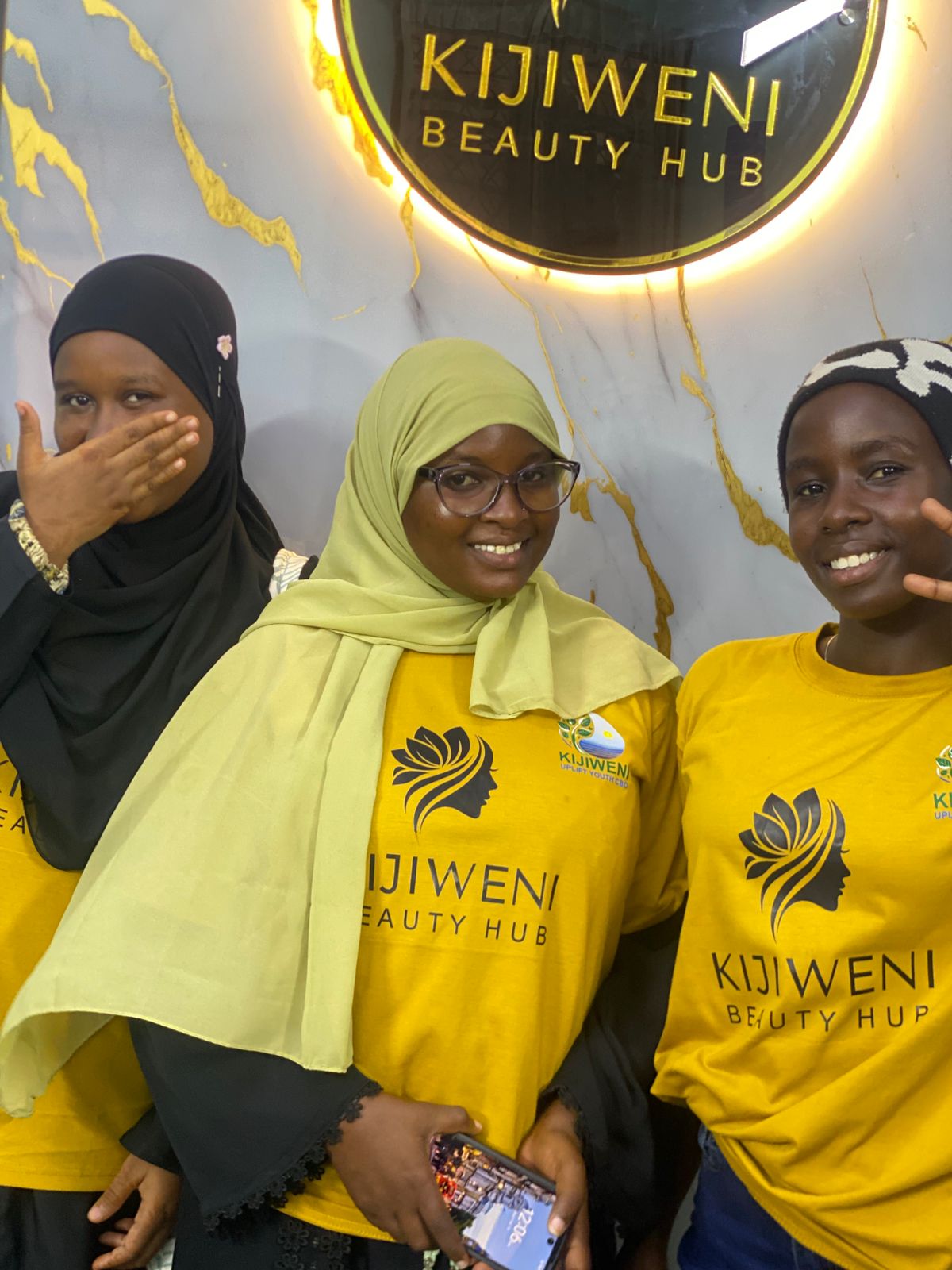 Volunteer with donation box